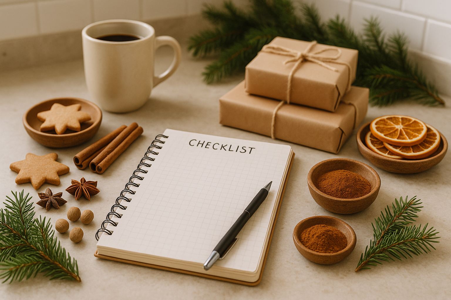 holiday planning notebook